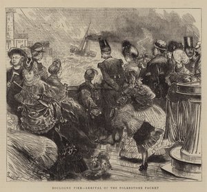 Boulogne Pier, Aankomst van de Folkestone Packet door English School